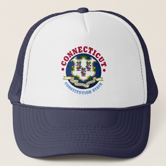 CONNECTICUT GRONDWET STAATSVLAG TRUCKER PET (Voorkant)