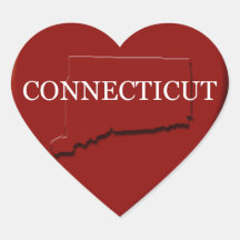 Connecticut hart kaart Sticker