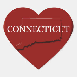 Connecticut hart kaart Sticker