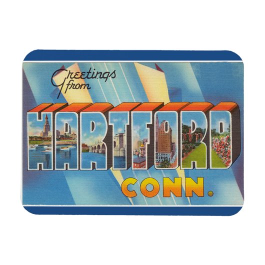 Connecticut, Hartford Magnet Magneet (Horizontaal)