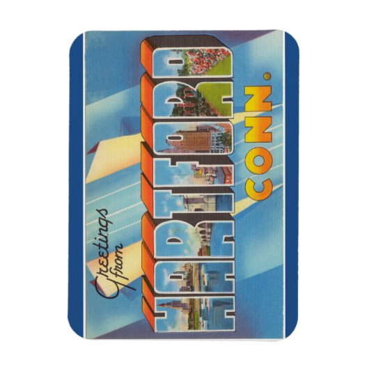 Connecticut, Hartford Magnet Magneet (Verticaal)