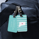 Connecticut Heart | thuisstaat Bagagelabel