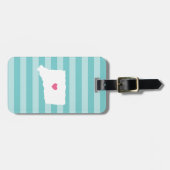 Connecticut Heart | thuisstaat Bagagelabel (Voorkant horizontaal)