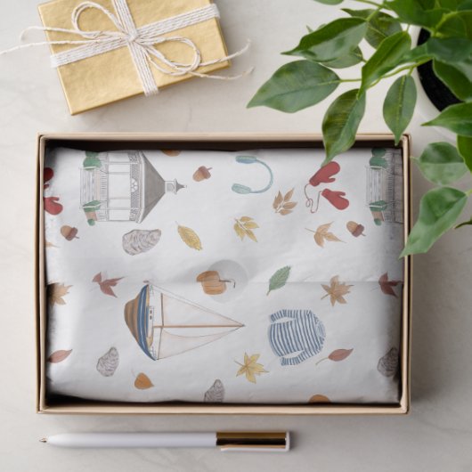 Connecticut Herfst in New England Tissuepapier (Geschenk)