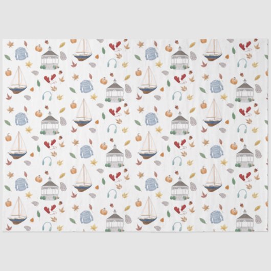 Connecticut Herfst in New England Tissuepapier (Voorkant)