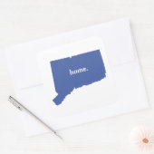 Connecticut Home blauw Vierkante Sticker (Envelop)