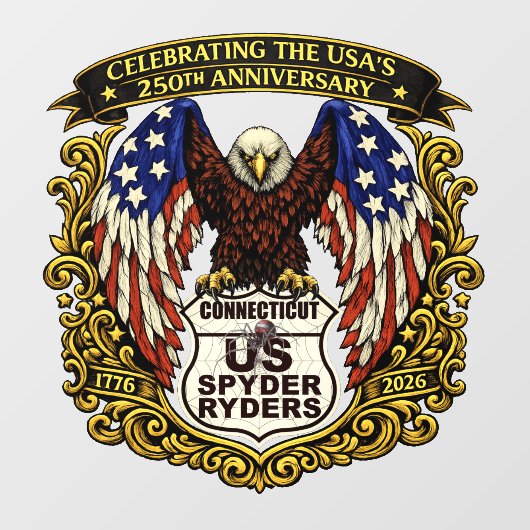 Connecticut Hoofdstuk - Decal Eagle USA250 (Vel)
