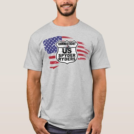 Connecticut Hoofdstuk - Gescheurde Vlag T-shirt (Voorkant)