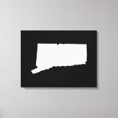 Connecticut in wit en zwart canvas afdruk (Voorkant)