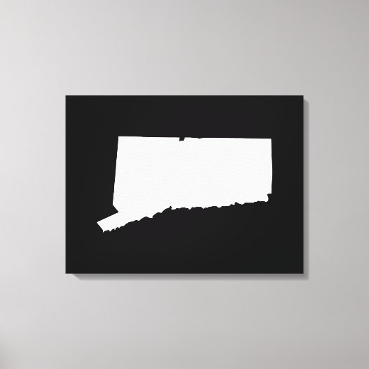 Connecticut in zwart en wit canvas afdruk (Voorkant)