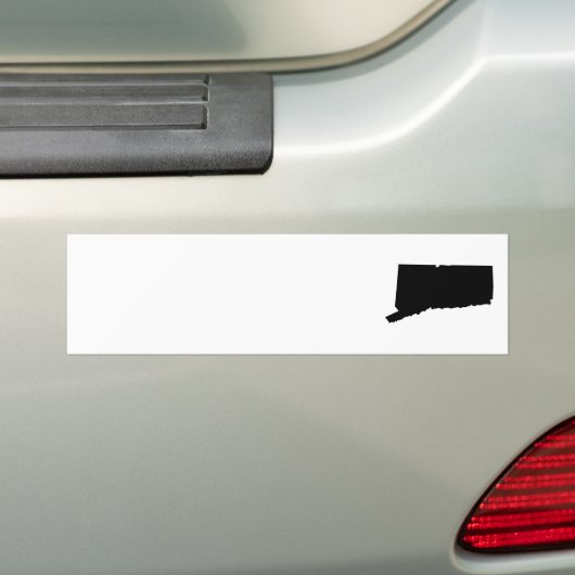 Connecticut in zwart-wit bumpersticker (Op auto)