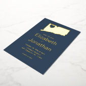 Connecticut kaart bestemming bruiloft (Gedraaid)