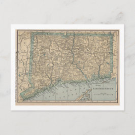 Connecticut-kaart Briefkaart