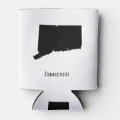 Connecticut-kaart - Eenvoudig zwart-wit Blikjeskoeler (Voorkant)