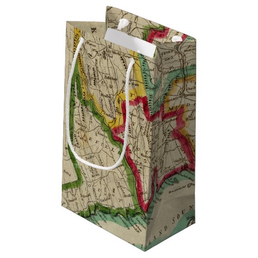 Connecticut-kaart Klein Cadeauzakje (Achterkant Gekanteld)