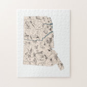 Connecticut  kaart met Afbeelding Legpuzzel (Verticaal)
