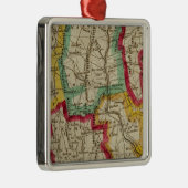 Connecticut-kaart Metalen Ornament (Rechts)