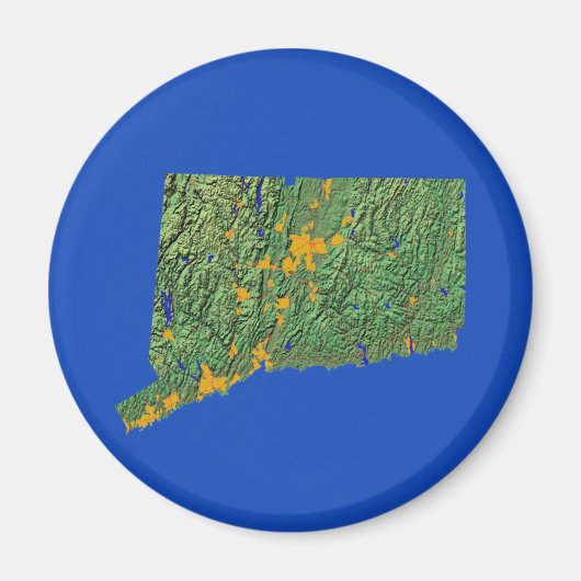 Connecticut-kaartmagneet Magneet (Voorkant)