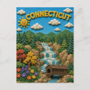 Connecticut Kent Falls Modern KLAYKOO Briefkaart