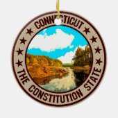 Connecticut Keramisch Ornament (Achterkant)