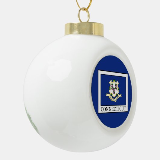 Connecticut Keramische Bal Ornament (Links)