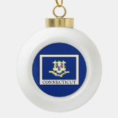 Connecticut Keramische Bal Ornament (Voorkant)