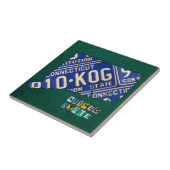 Connecticut License Bord Kaart keramische tegel Tegeltje (Zijkant)