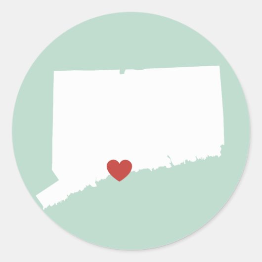 Connecticut Liefde -  Sticker (Voorkant)