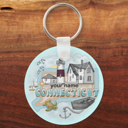 Connecticut Lighthouse sleutelhanger (Voorkant)