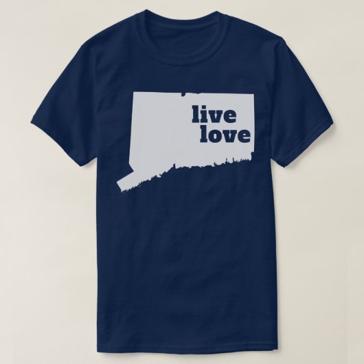 Connecticut Live Love Connecticut TShirt (Design voorkant)