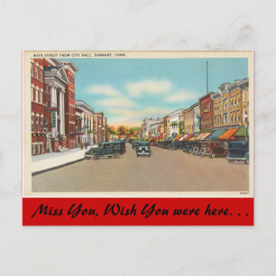 Connecticut, Main Street, Danbury Briefkaart