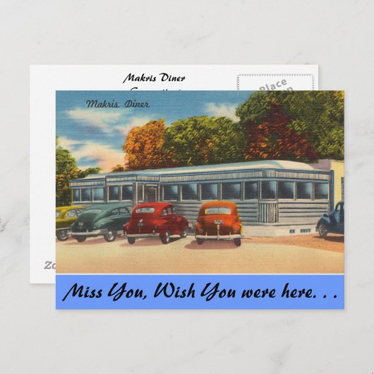 Connecticut, Makris Diner Briefkaart (Voorkant / Achterkant)