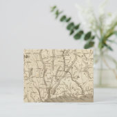 Connecticut Map door Arrowsmith Briefkaart (Staand voorkant)