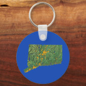 Connecticut Map Sleutelhanger (Voorkant)