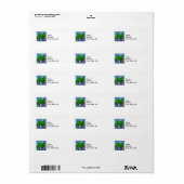 Connecticut' Map, Tekst, Faux Quarter, Vlagruimte Etiket (Full Sheet)