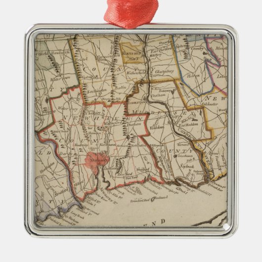 Connecticut Metalen Ornament (Voorkant)