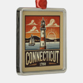 Connecticut Metalen Ornament (Rechts)