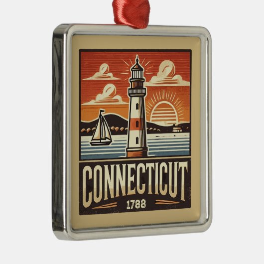 Connecticut Metalen Ornament (Rechts)