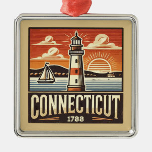 Connecticut Metalen Ornament