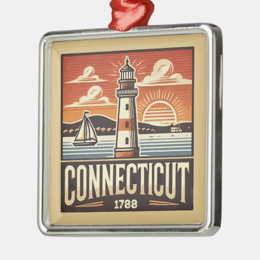 Connecticut Metalen Ornament (Links)