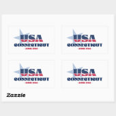 Connecticut Mijn thuisstaat Sticker (Vel)