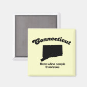 Connecticut Motto - Meer blanken dan bomen Magneet (Voorkant / Achterkant)