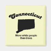 Connecticut Motto - Meer blanken dan bomen Magneet (Voorkant)