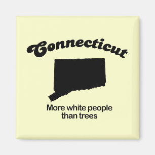 Connecticut Motto - Meer blanken dan bomen Magneet