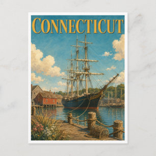 Connecticut Mystic Seaport GeoSaga Briefkaart