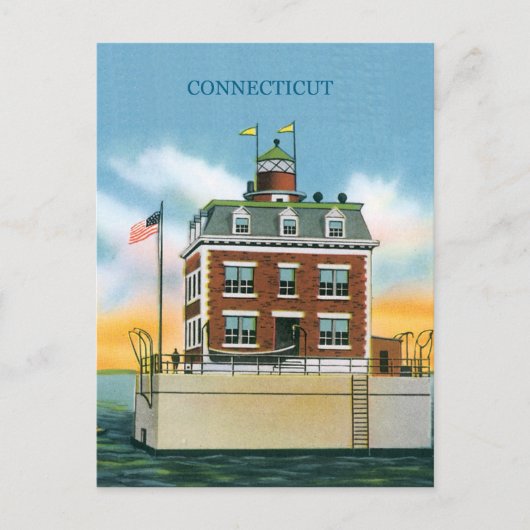 Connecticut New London Ledge Light Briefkaart (Voorkant)