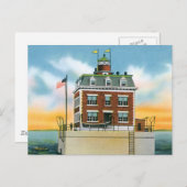 Connecticut New London Ledge Light Briefkaart (Voorkant / Achterkant)