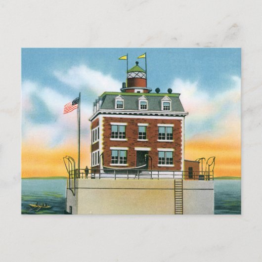 Connecticut New London Ledge Light Briefkaart (Voorkant)