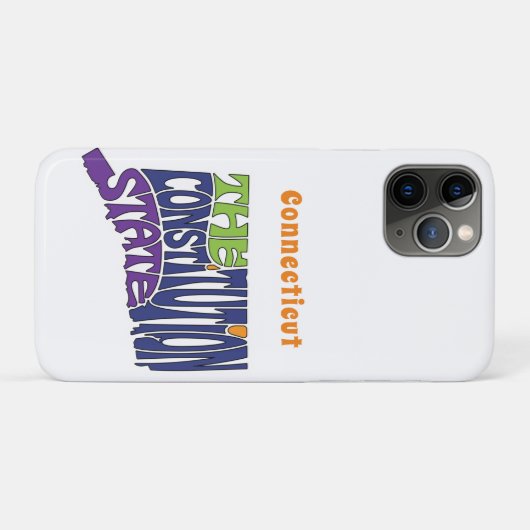 Connecticut Nickname Word Art Case-Mate iPhone Case (Achterkant (horizontaal))