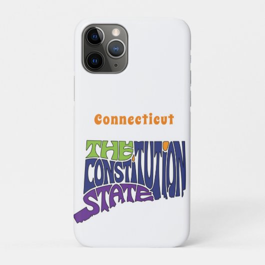 Connecticut Nickname Word Art Case-Mate iPhone Case (Achterkant)